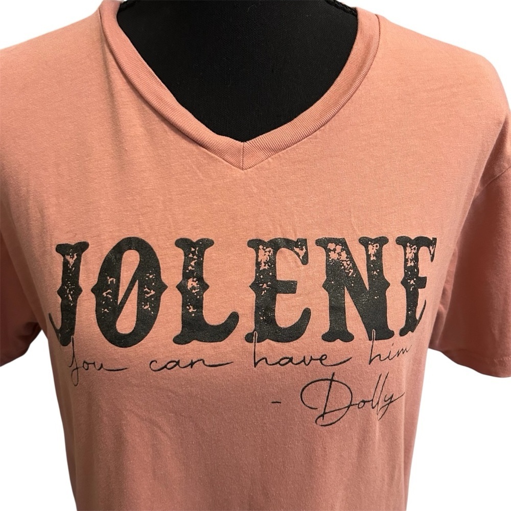 Dolly Jolene Graphic Country Tee - Coral Size M